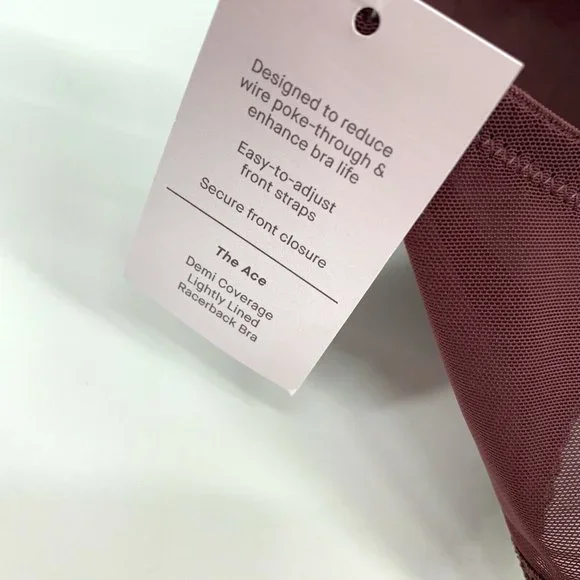 Auden Bra The Ace Demi Racerback Lightly Lined Front Closure Womens NWT - Picture 10 of 10